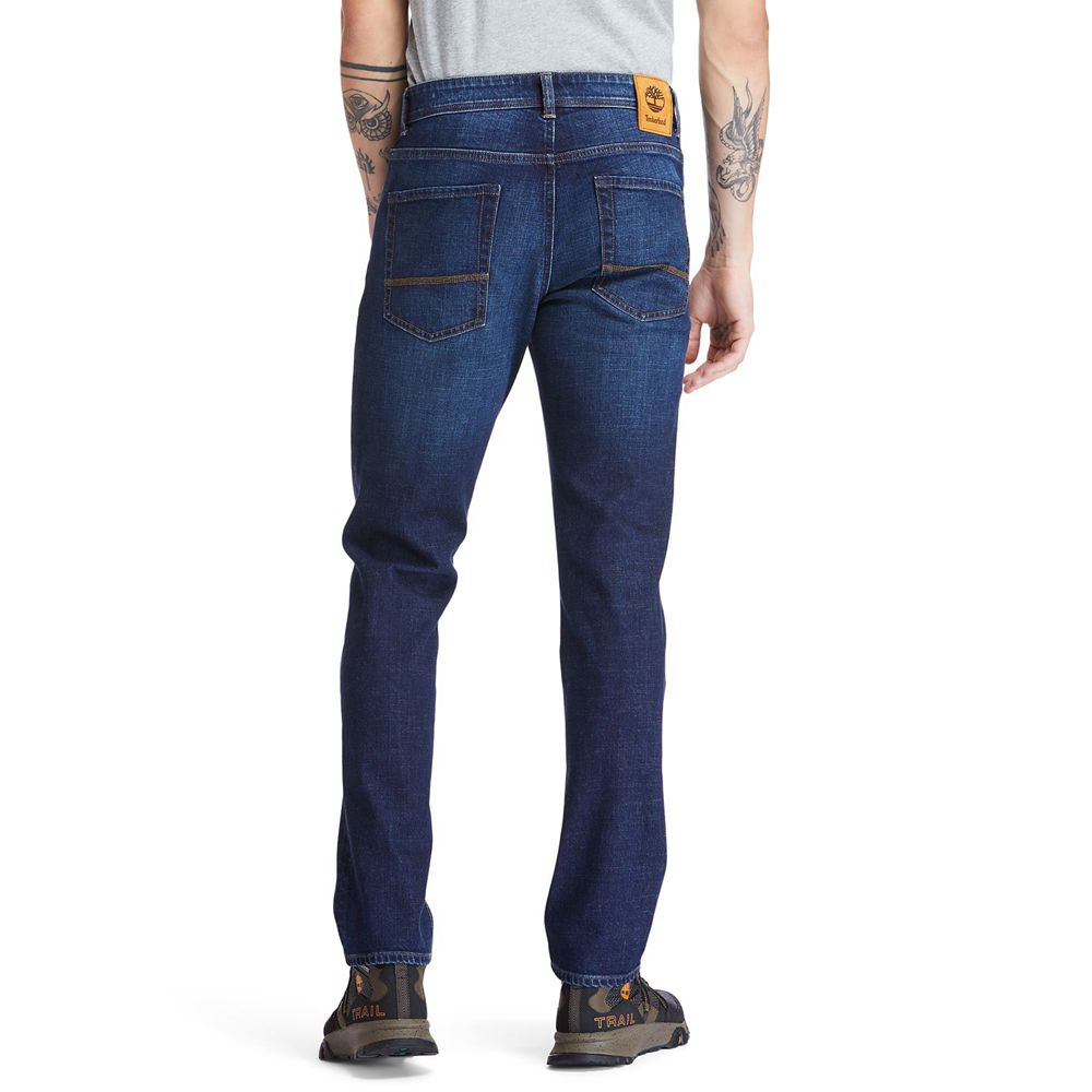 Pantalones Timberland Argentina Hombre - Sargent Lake Slim Denim Jeans - Azul Marino - PTRALW-493